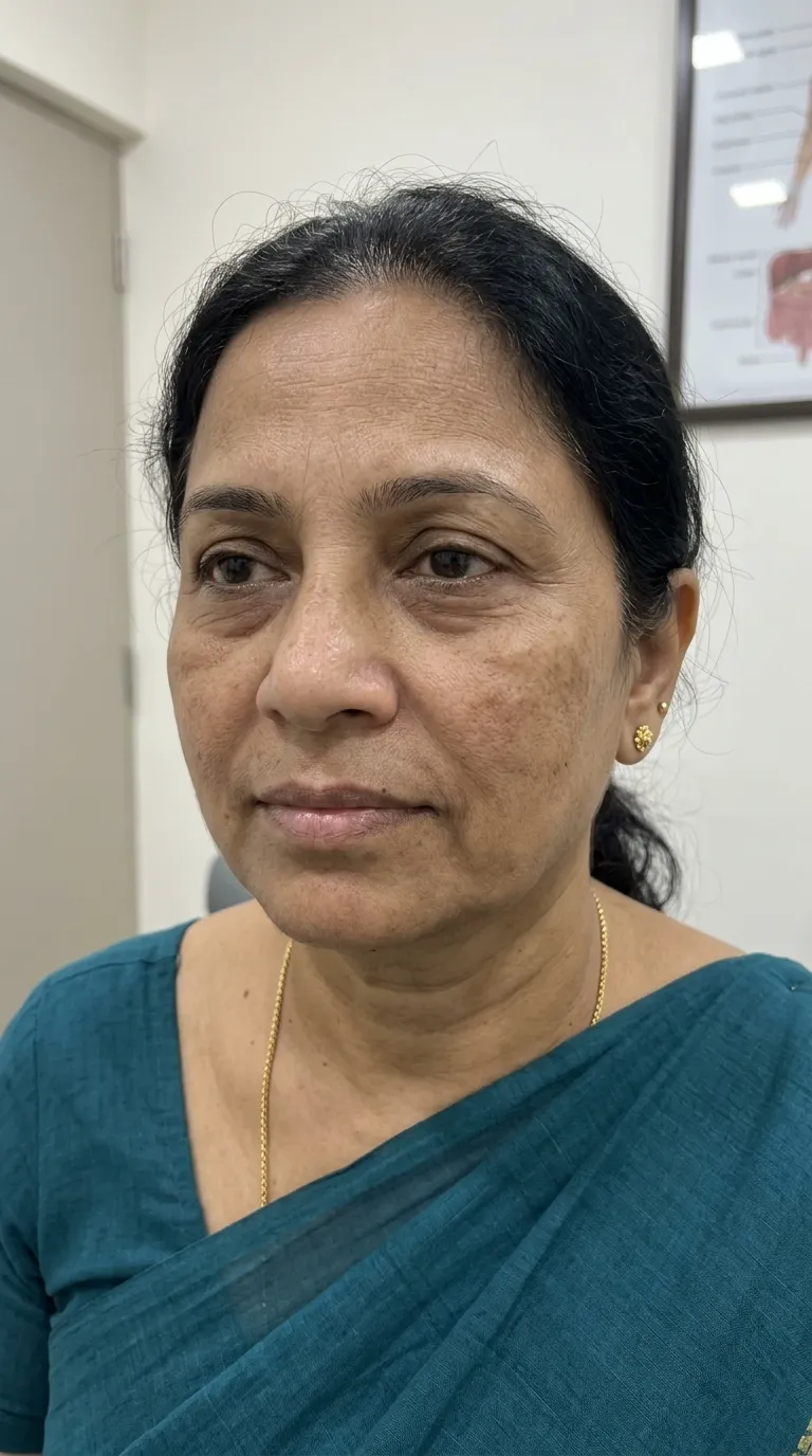 Skin before facial rejuvenation